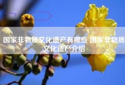 国家非物质文化遗产有哪些 国家非物质文化遗产介绍