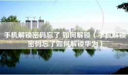 手机解锁密码忘了 如何解锁（手机解锁密码忘了如何解锁华为）