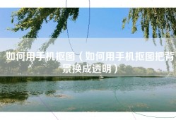 如何用手机抠图（如何用手机抠图把背景换成透明）