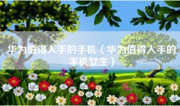 华为值得入手的手机（华为值得入手的手机女生）