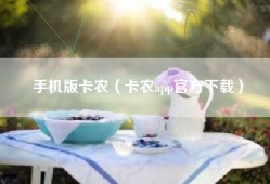 手机版卡农（卡农app官方下载）