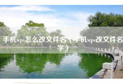 手机wps怎么改文件名（手机wps改文件名字）