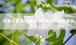 红米手机真伪查询（红米手机真伪查询官网入口）