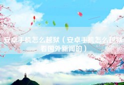 安卓手机怎么越狱（安卓手机怎么越狱看国外新闻的）