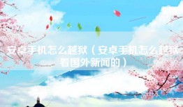 安卓手机怎么越狱（安卓手机怎么越狱看国外新闻的）