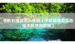 手机和键盘怎么连接（手机键盘怎么连接手机使用教程）