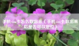 手机sim卡怎么取出来（手机sim卡取出来后是否可以定位）