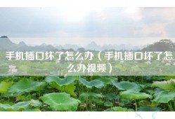 手机插口坏了怎么办（手机插口坏了怎么办视频）