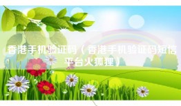 香港手机验证码（香港手机验证码短信平台火狐狸）