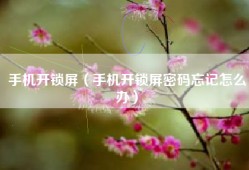 手机开锁屏（手机开锁屏密码忘记怎么办）