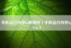 手机运行内存8g够用吗（手机运行内存8g+4g）