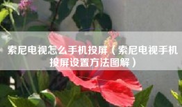 索尼电视怎么手机投屏（索尼电视手机投屏设置方法图解）
