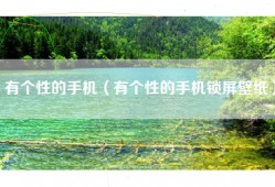 有个性的手机（有个性的手机锁屏壁纸）