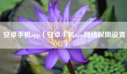安卓手机app（安卓手机app网络权限设置）