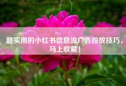 超实用的小红书信息流广告投放技巧，马上收藏！