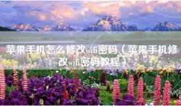 苹果手机怎么修改wifi密码（苹果手机修改wifi密码教程）