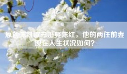 原创陈凯歌三婚娶陈红，他的两任前妻现在人生状况如何？