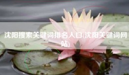 沈阳搜索关键词排名入口(沈阳关键词网站)