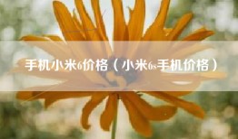 手机小米6价格（小米6s手机价格）