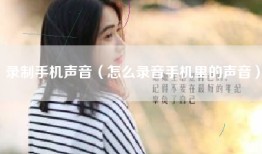 录制手机声音（怎么录音手机里的声音）