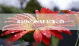 清明节的来历和传统习俗