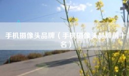 手机摄像头品牌（手机摄像头品牌前十名）