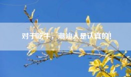 对于吃牛，潮汕人是认真的！
