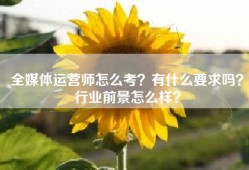 全媒体运营师怎么考？有什么要求吗？行业前景怎么样？