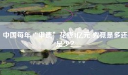 中国每年“申遗”花费3亿元 究竟是多还是少？