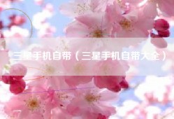 三星手机自带（三星手机自带大全）