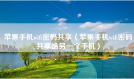 苹果手机wifi密码共享（苹果手机wifi密码共享给另一个手机）