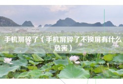 手机屏碎了（手机屏碎了不换屏有什么危害）
