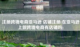 注册跨境电商亚马逊 店铺注册(在亚马逊上做跨境电商有店铺吗)