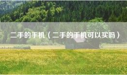 二手的手机(二手的手机可以买吗)