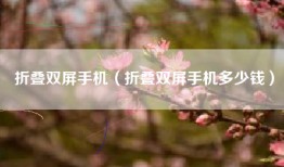 折叠双屏手机（折叠双屏手机多少钱）