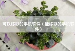 可以练歌的手机软件（能练歌的手机软件）