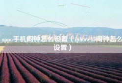 oppo手机闹钟怎么设置（iphone15闹钟怎么设置）