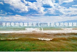 手机电池电量显示（vivo手机电池电量显示）