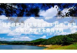 越来越多本科生毕业进工厂打工，你怎么看？大学生不值钱了吗