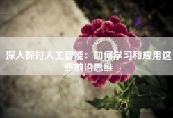 深入探讨人工智能：如何学习和应用这些前沿思维
