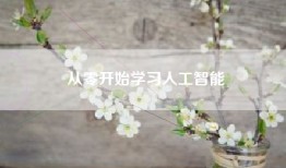 从零开始学习人工智能