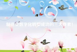 制造业数字化转型成功的三大要素！