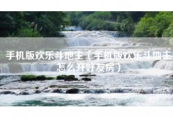 手机版欢乐斗地主（手机版欢乐斗地主怎么开好友房）