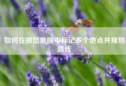 如何在微信地图中标记多个地点并规划路线