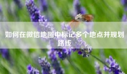 如何在微信地图中标记多个地点并规划路线