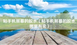 粘手机屏幕的胶水（粘手机屏幕的胶水哪里有卖）