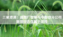 三星澄清：晶圆厂暂停与中国部分公司新项目合作属于误传