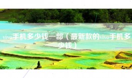 vivo手机多少钱一部（最新款的vivo手机多少钱）