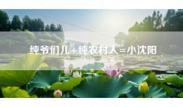 纯爷们儿+纯农村人=小沈阳