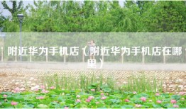 附近华为手机店（附近华为手机店在哪里）